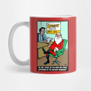 Santa Applies for Delivery Job Mug